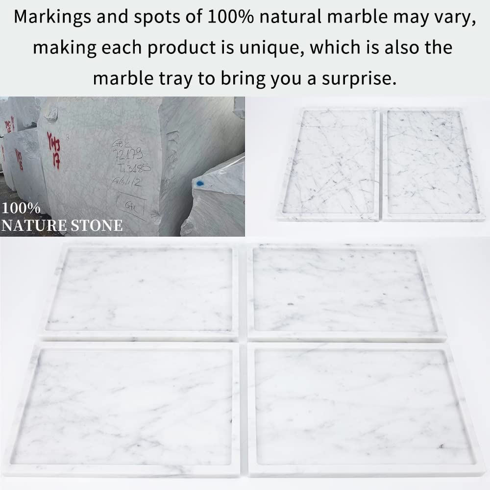 Amazon｜100%天然大理石サービングトレイ 高級大理石ストレージトレイ